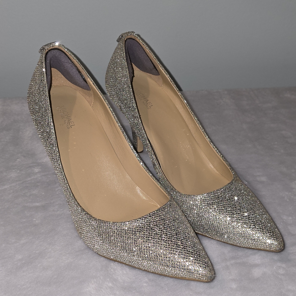 Michael Kors Shimmering Silver Heels